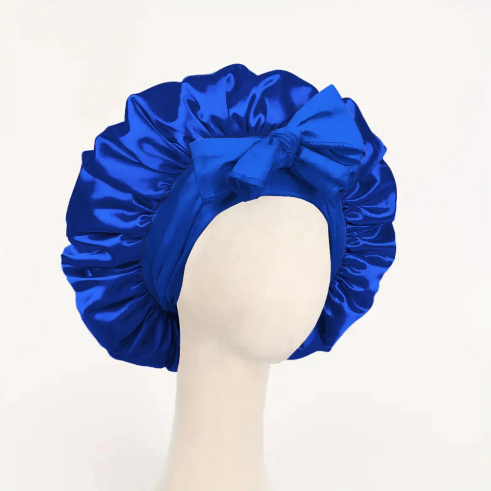 Bonnet de nuit en satin ajustable – Douceur et protection des cheveux