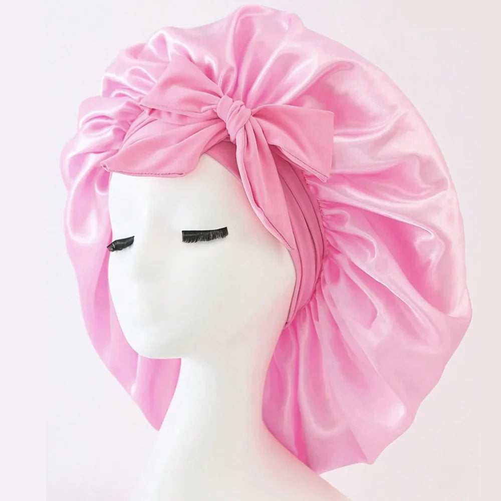 Bonnet de nuit en satin ajustable – Douceur et protection des cheveux
