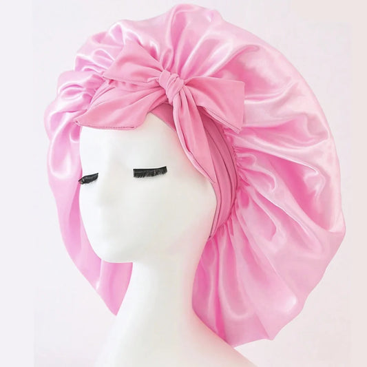 Bonnet de nuit en satin ajustable – Douceur et protection des cheveux
