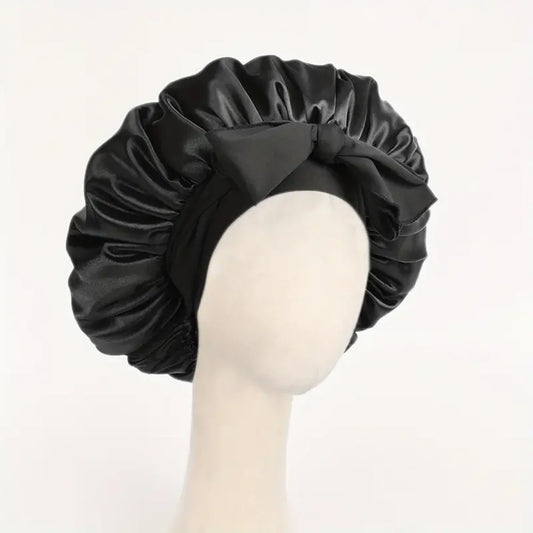 Bonnet de nuit en satin ajustable – Douceur et protection des cheveux