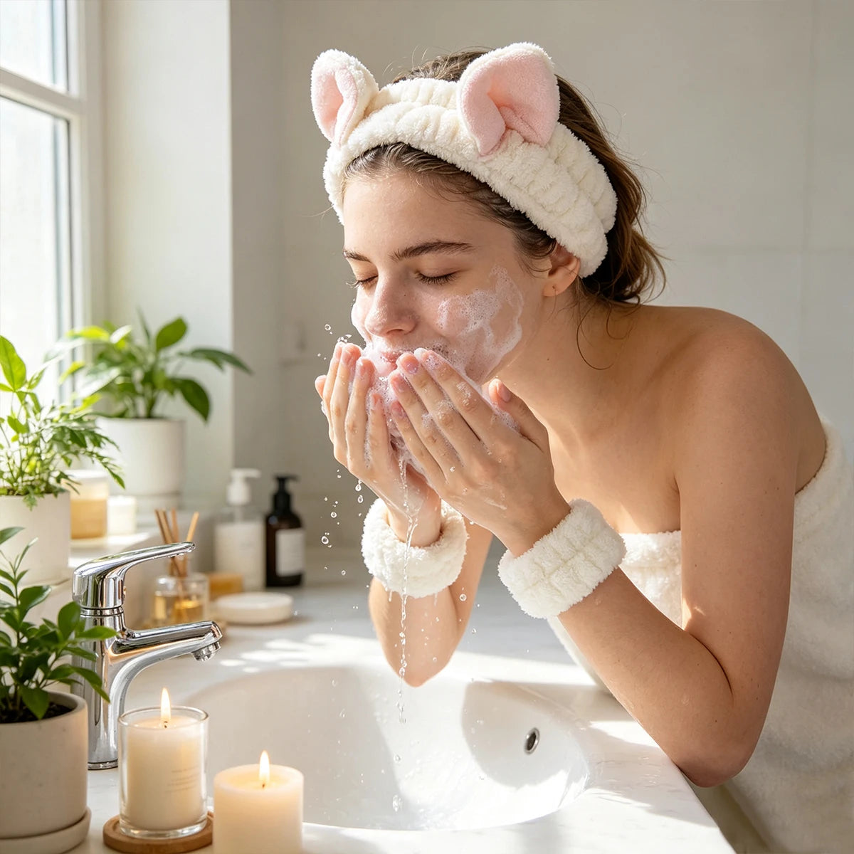 Ensemble Spa – Bandeau de soin et bracelets absorbants